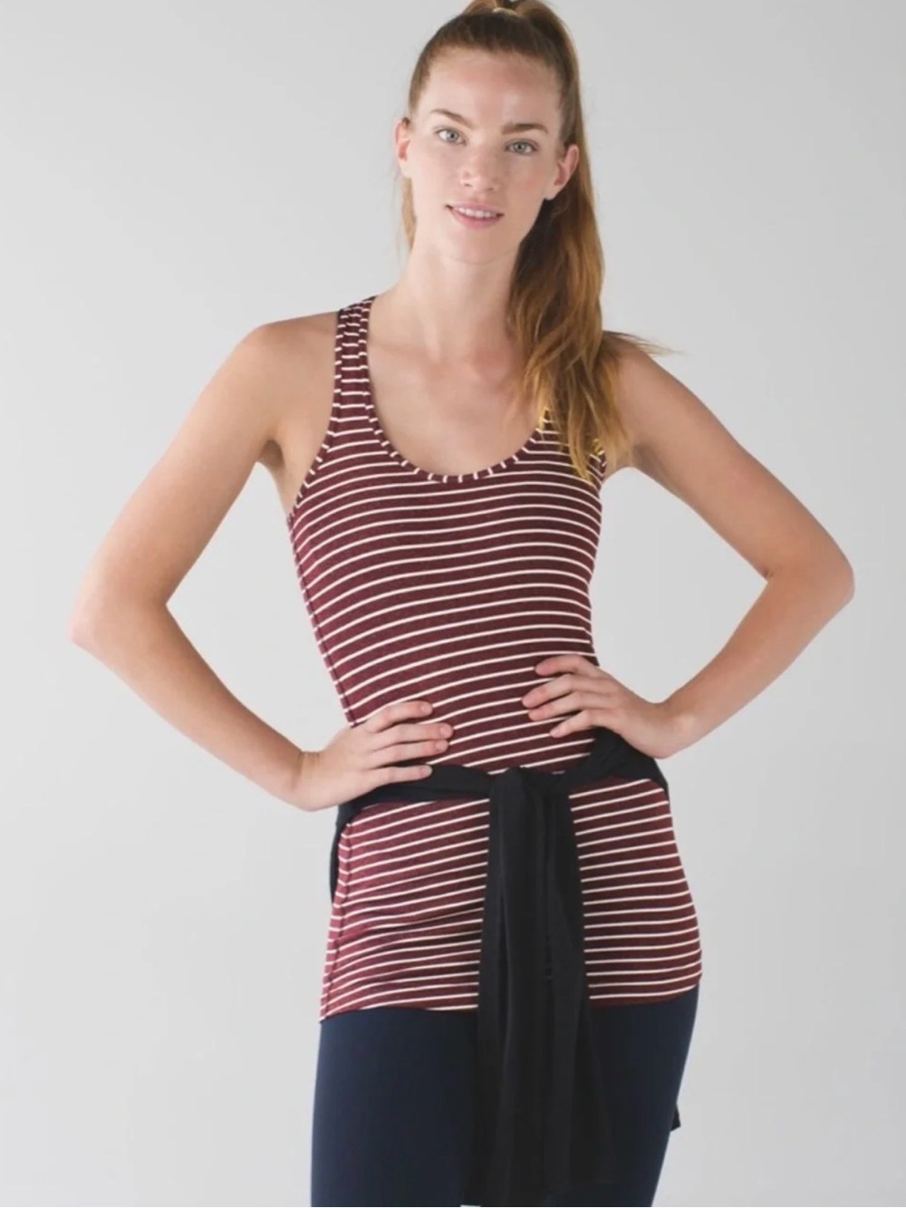 Lululemon Cool Racerback- Heathered Bordeaux Drama Tank - Size 6
